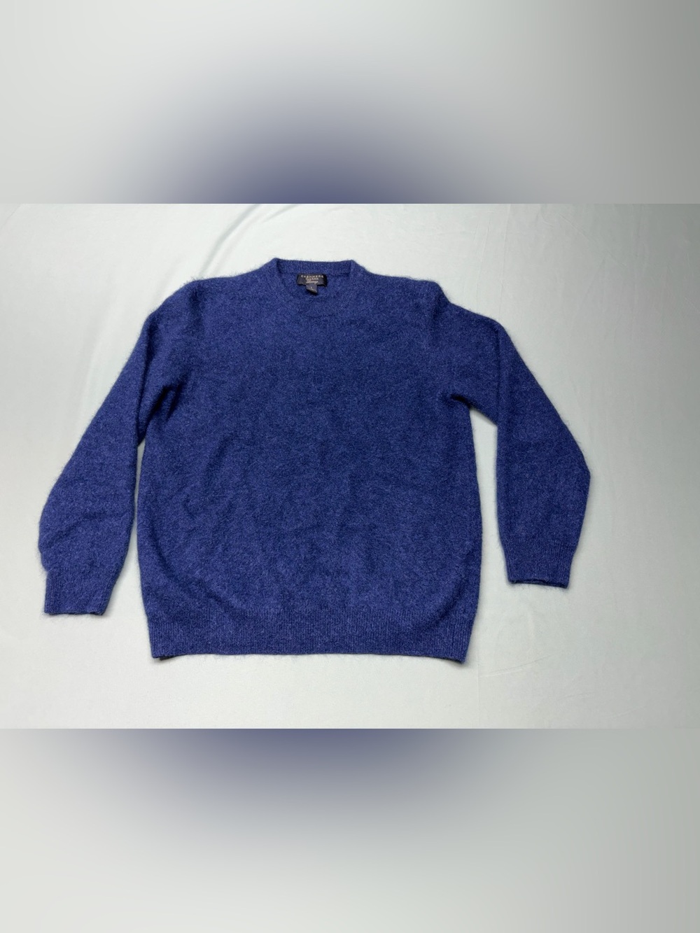 Club Room Luxury Mens L Cashmere Crewneck Sweater Blue Soft Classic Pullover